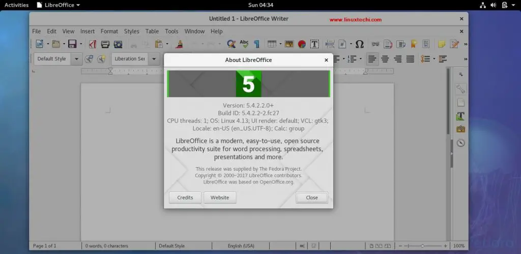LibreOffice-5-4-2-Fedora27-Workstation