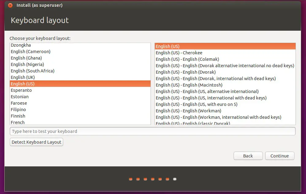 select-laguage-for-ubuntu-installation