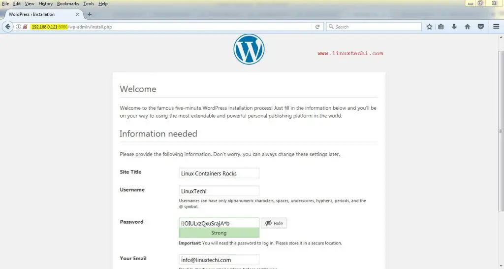 WordPress-Installation-Inside-Container