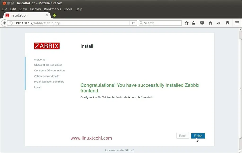 zabbix-installation-successfully