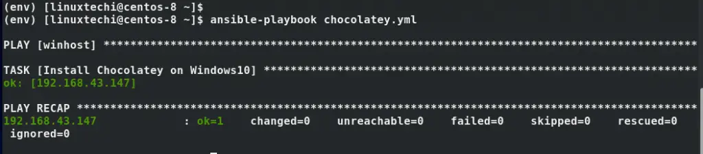 Ansible-playBook-succeeded