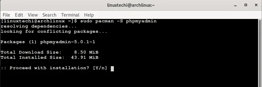 install-phpmyadmin-arch-linux