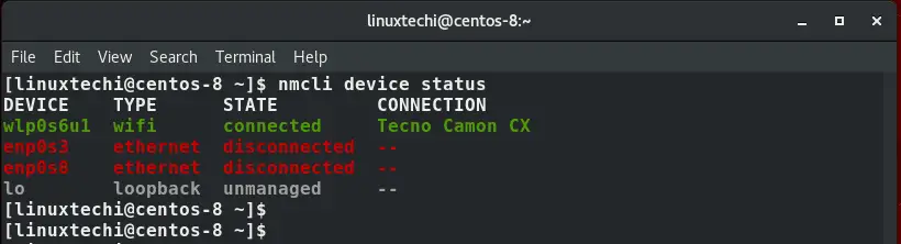 nmcli-device-disconnected-output-command