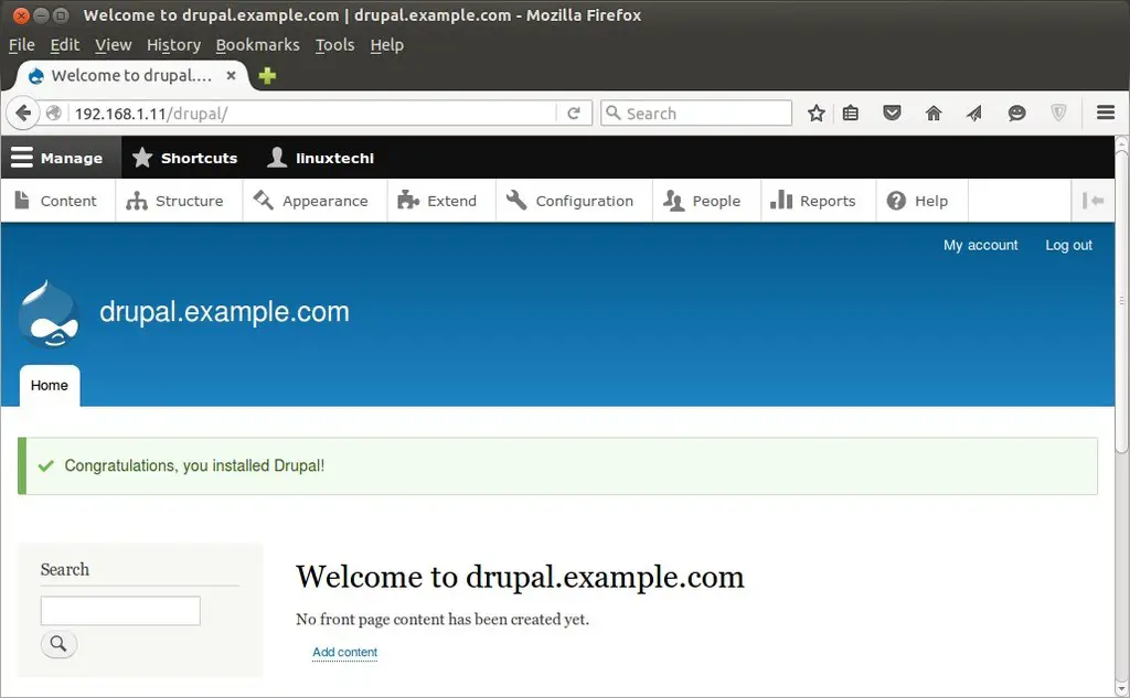 Drupal-installation-completed