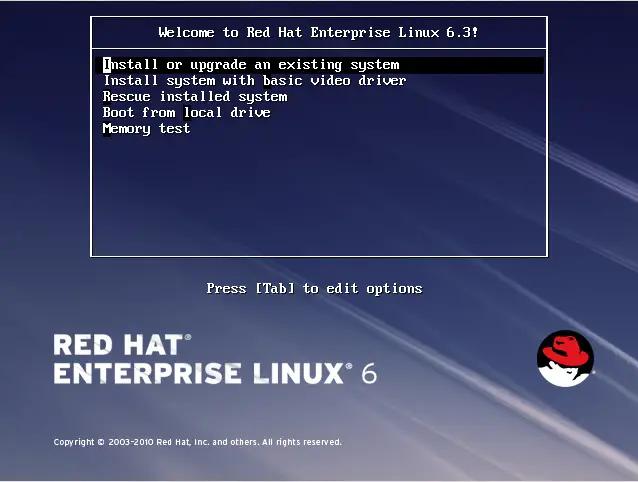 rhel6 installation Screen