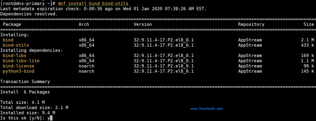 Install-bind-centos8