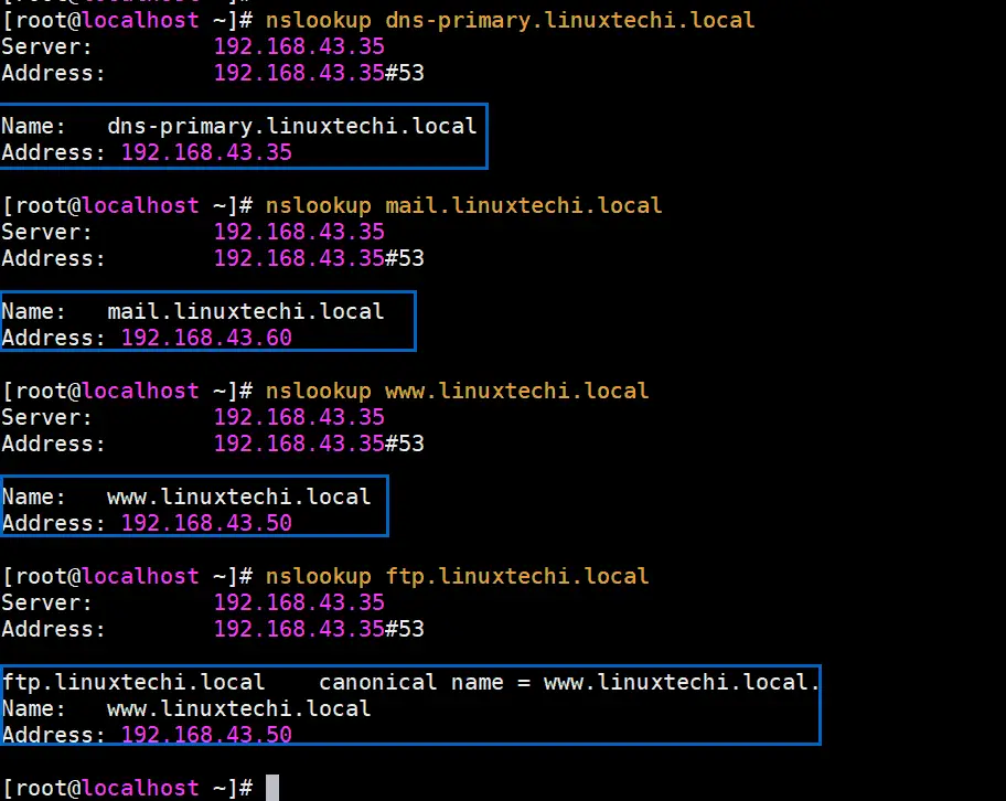 nslookup-commands-examples-bind-centos8