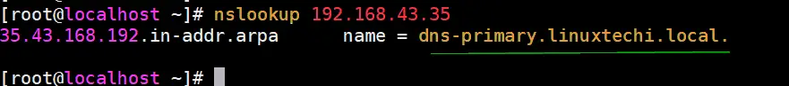nslookup-centos8